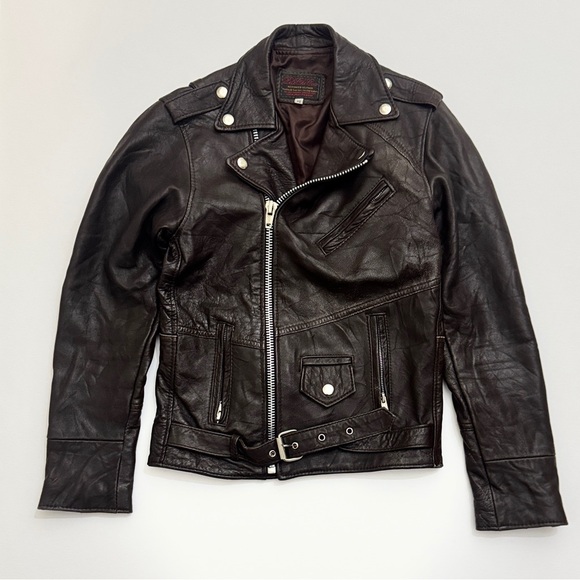 Pele Che Coco Jackets & Blazers - VTG Pele Che Coco Reworked Suede Moto Jacket XS Brown